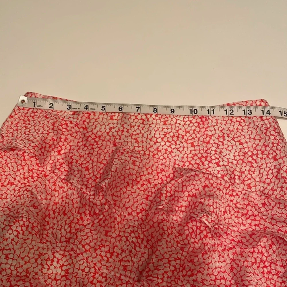 Club Monaco Red‎ and White Mini Skirt Size 4